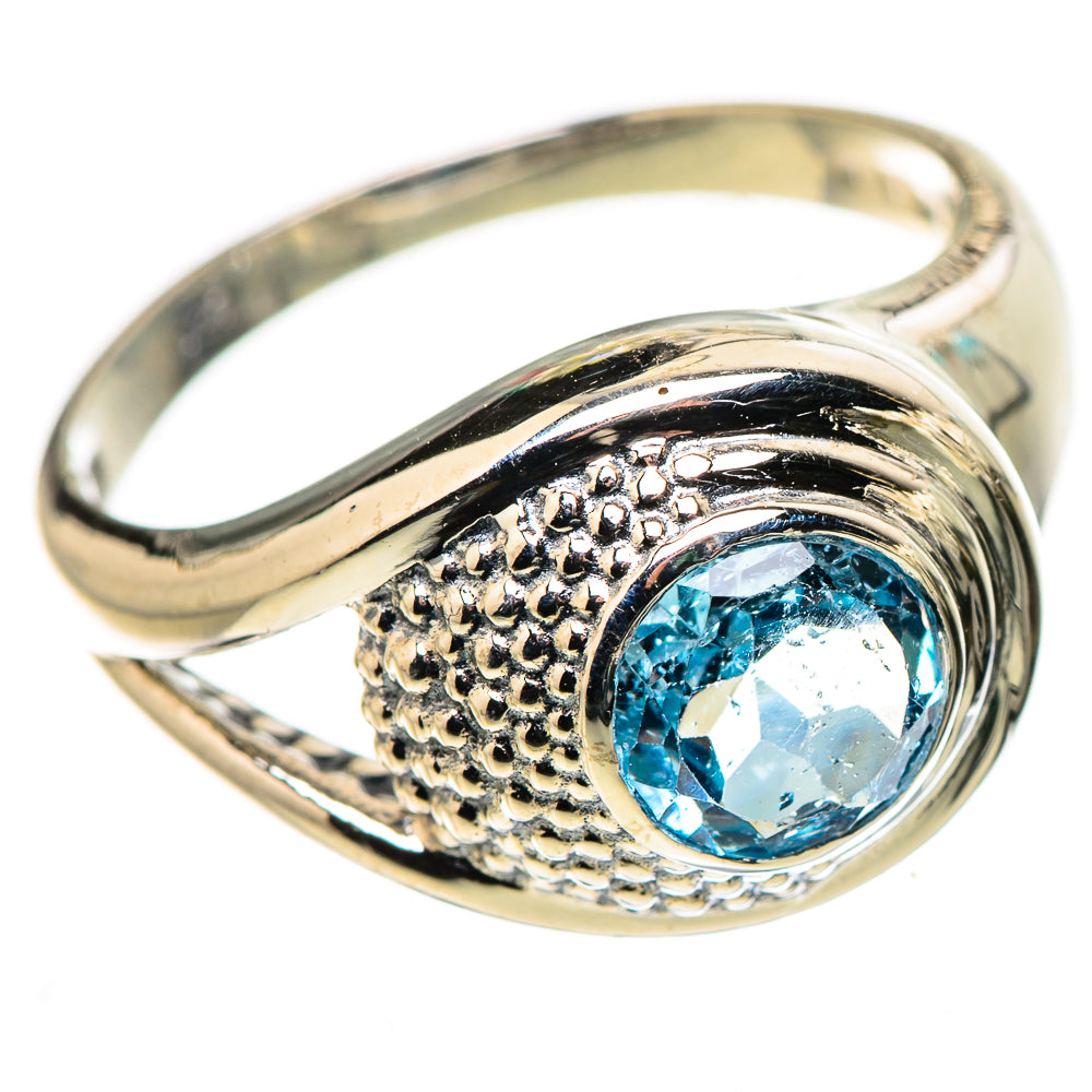 Blue Topaz Rings handcrafted by Ana Silver Co - RING133638 - Photo 2