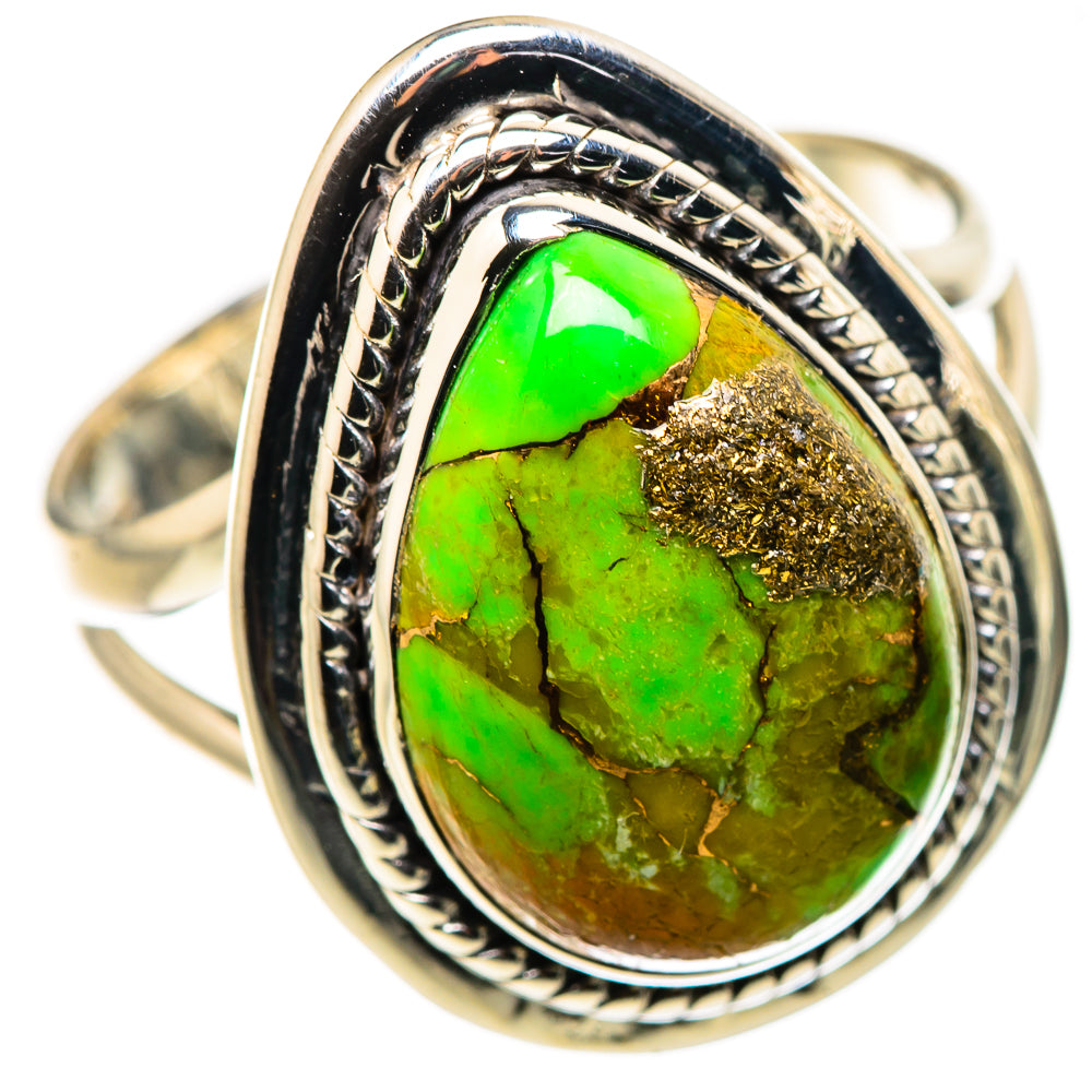 Green Copper Composite Turquoise Rings handcrafted by Ana Silver Co - RING133640 - Photo 2