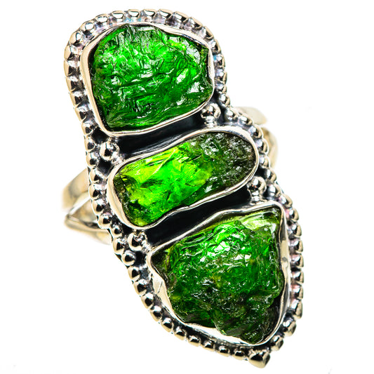 Chrome Diopside Rings handcrafted by Ana Silver Co - RING133641 - Photo 2