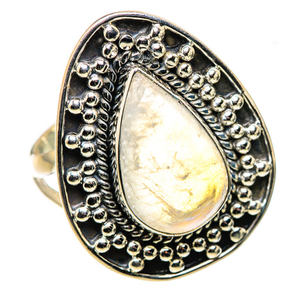 Rainbow Moonstone Rings handcrafted by Ana Silver Co - RING133655 - Photo 2