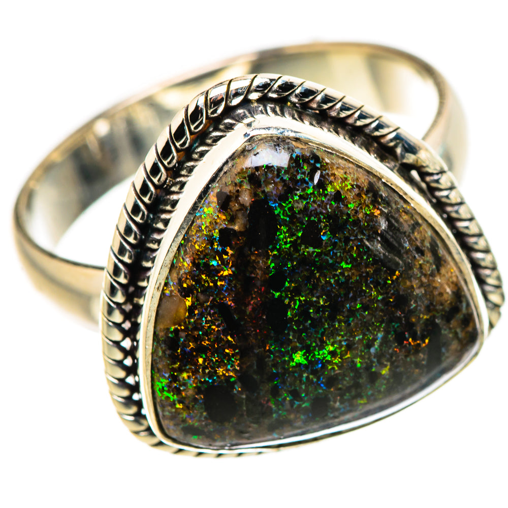 Andamooka Opal Rings handcrafted by Ana Silver Co - RING133657 - Photo 2