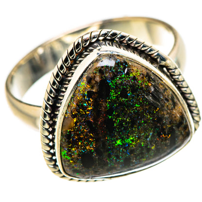 Andamooka Opal Rings handcrafted by Ana Silver Co - RING133657 - Photo 2