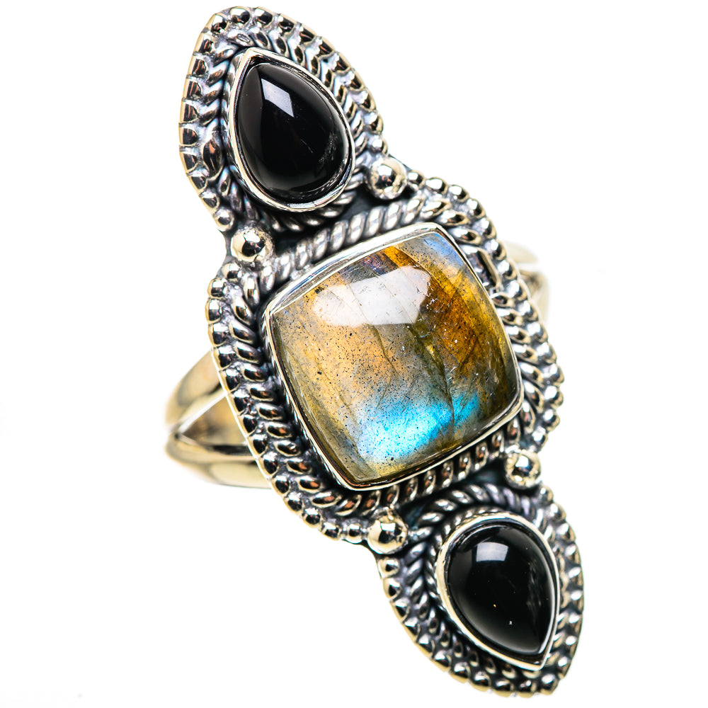 Labradorite Rings handcrafted by Ana Silver Co - RING133658 - Photo 2