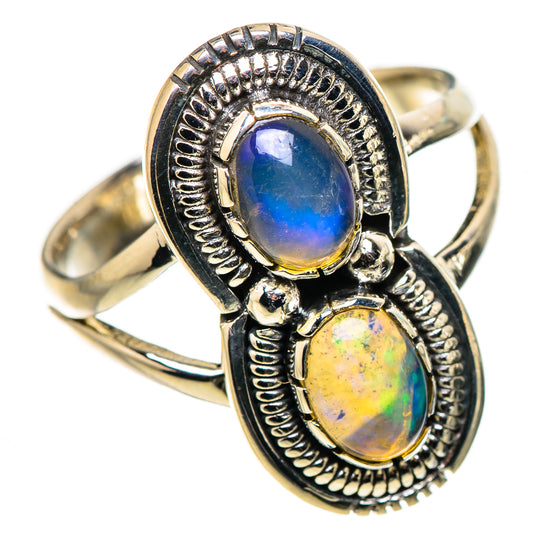 Ethiopian Opal Rings handcrafted by Ana Silver Co - RING133659 - Photo 2