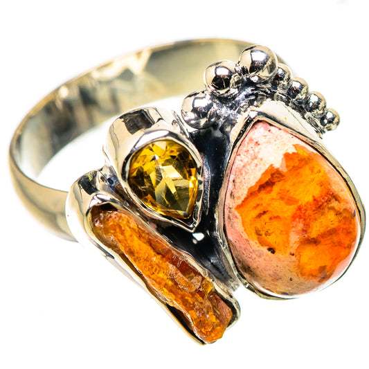 Mexican Fire Opal Rings handcrafted by Ana Silver Co - RING133660 - Photo 2
