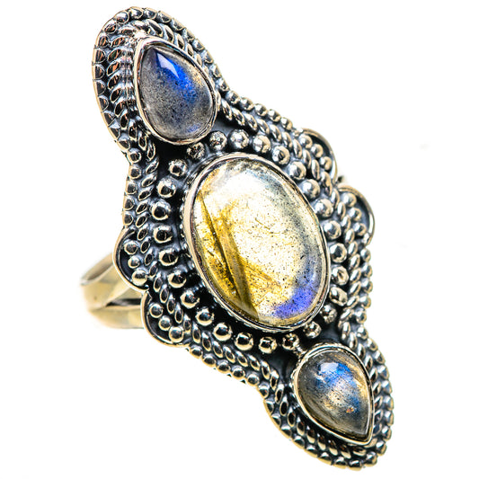 Labradorite Rings handcrafted by Ana Silver Co - RING133668 - Photo 2