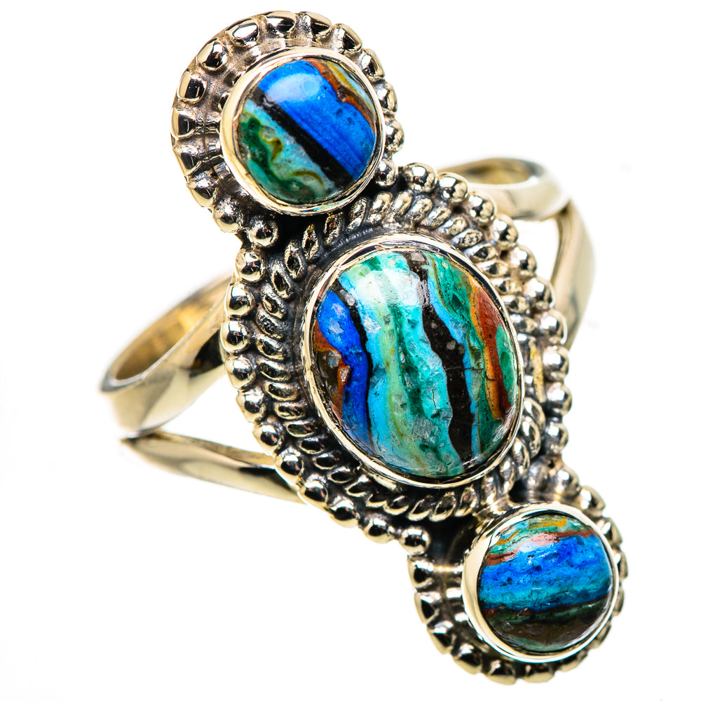 Rainbow Calsilica Rings handcrafted by Ana Silver Co - RING133684 - Photo 2