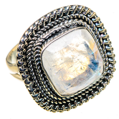 Rainbow Moonstone Rings handcrafted by Ana Silver Co - RING133686 - Photo 2
