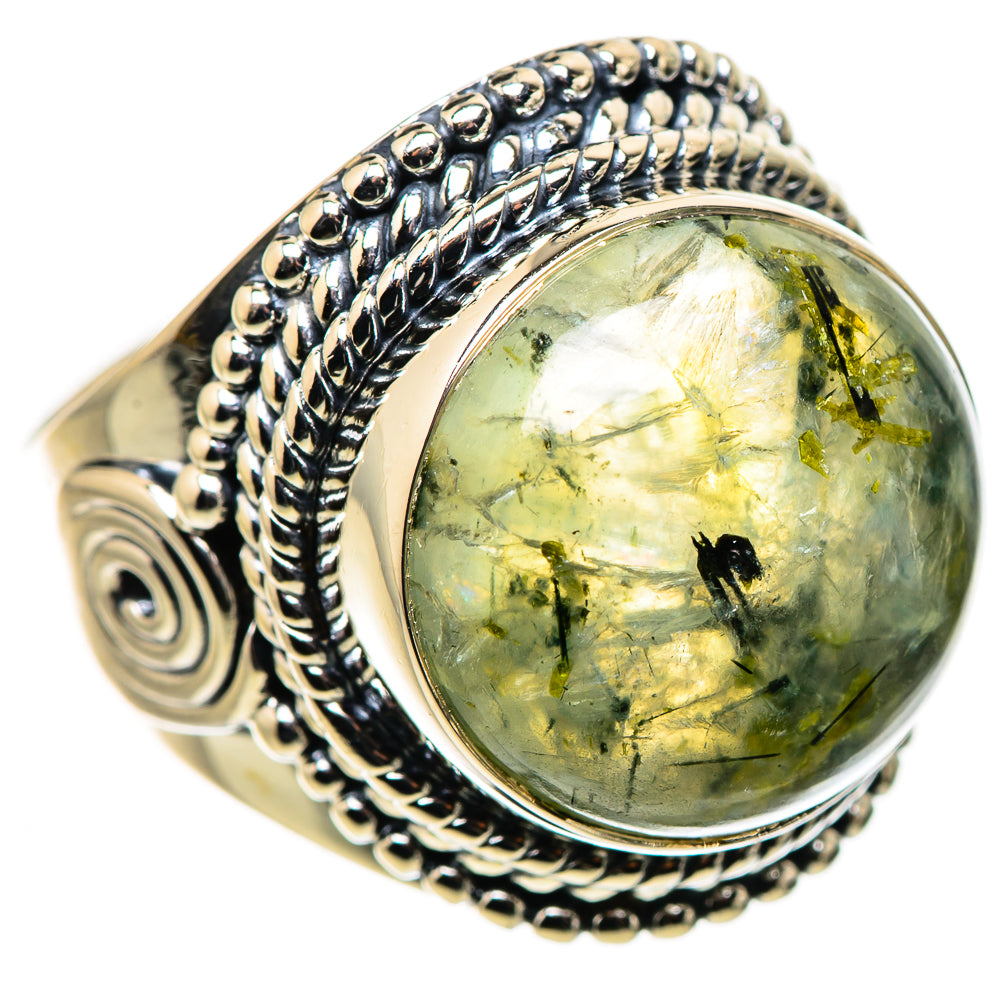 Prehnite Rings handcrafted by Ana Silver Co - RING133701 - Photo 2