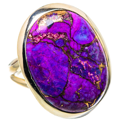 Purple Copper Composite Turquoise Rings handcrafted by Ana Silver Co - RING133712 - Photo 2