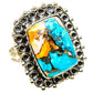 Spiny Oyster Turquoise Rings handcrafted by Ana Silver Co - RING133720 - Photo 2