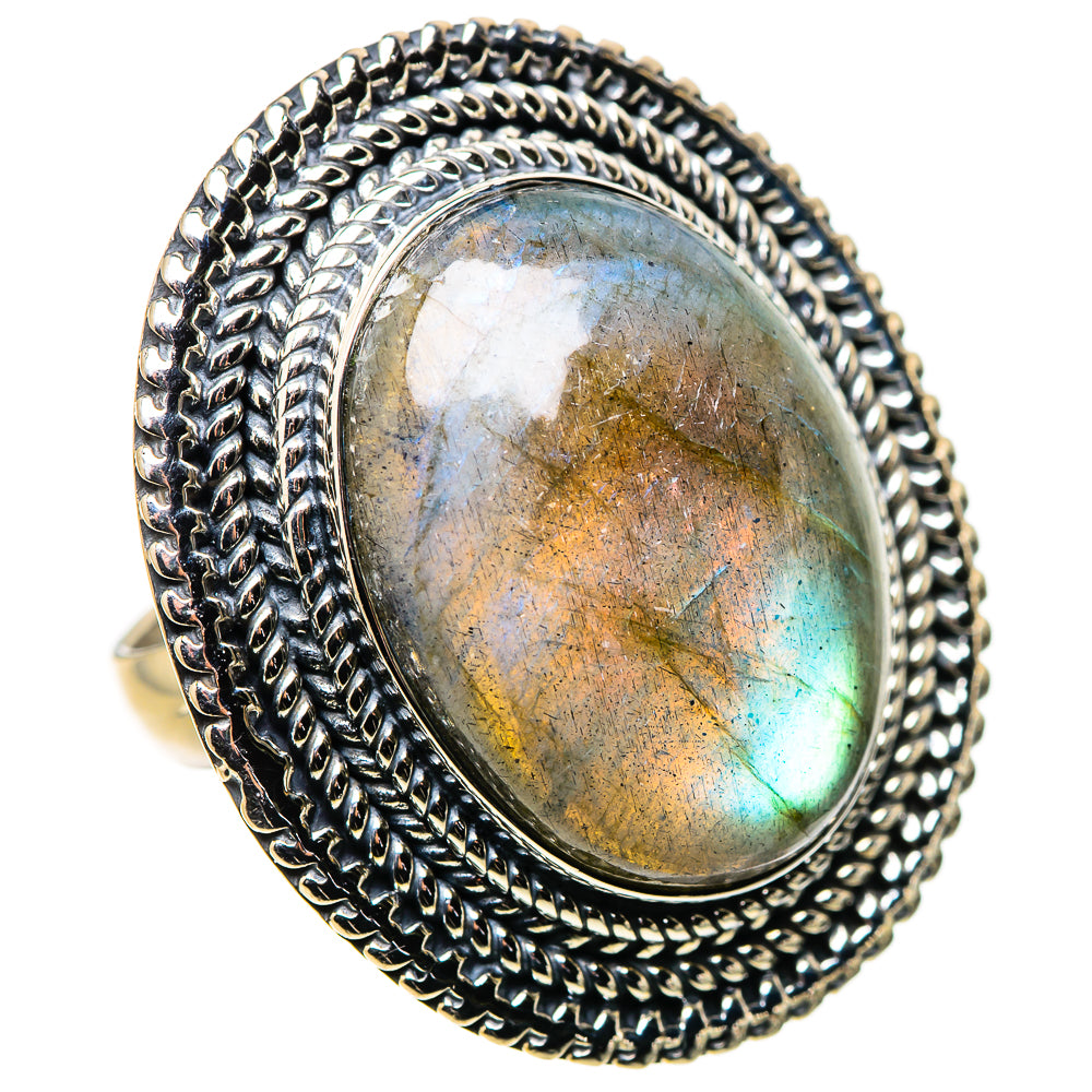 Labradorite Rings handcrafted by Ana Silver Co - RING133722 - Photo 2