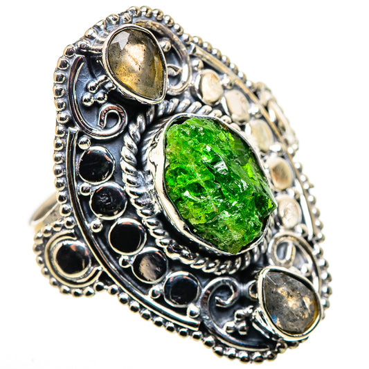 Chrome Diopside Rings handcrafted by Ana Silver Co - RING133728 - Photo 2