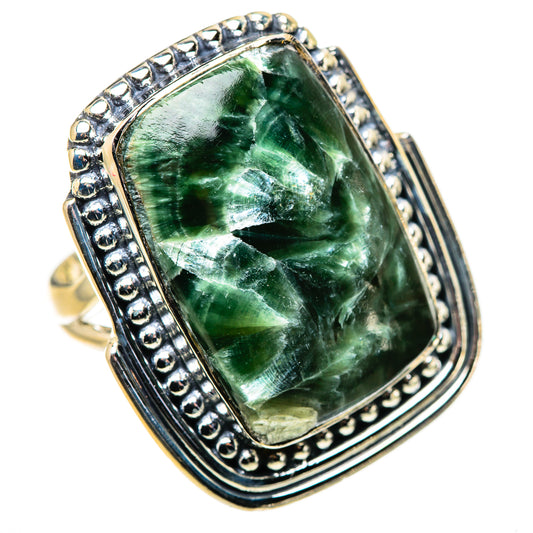 Seraphinite Rings handcrafted by Ana Silver Co - RING133734 - Photo 2