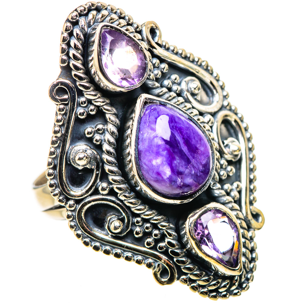 Charoite Rings handcrafted by Ana Silver Co - RING133742 - Photo 2