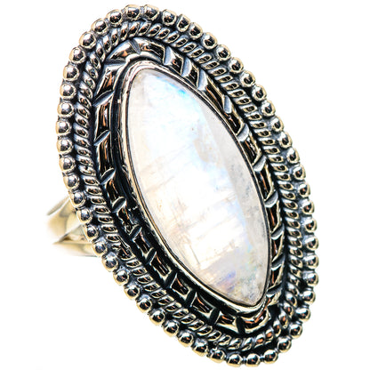 Rainbow Moonstone Rings handcrafted by Ana Silver Co - RING133745 - Photo 2