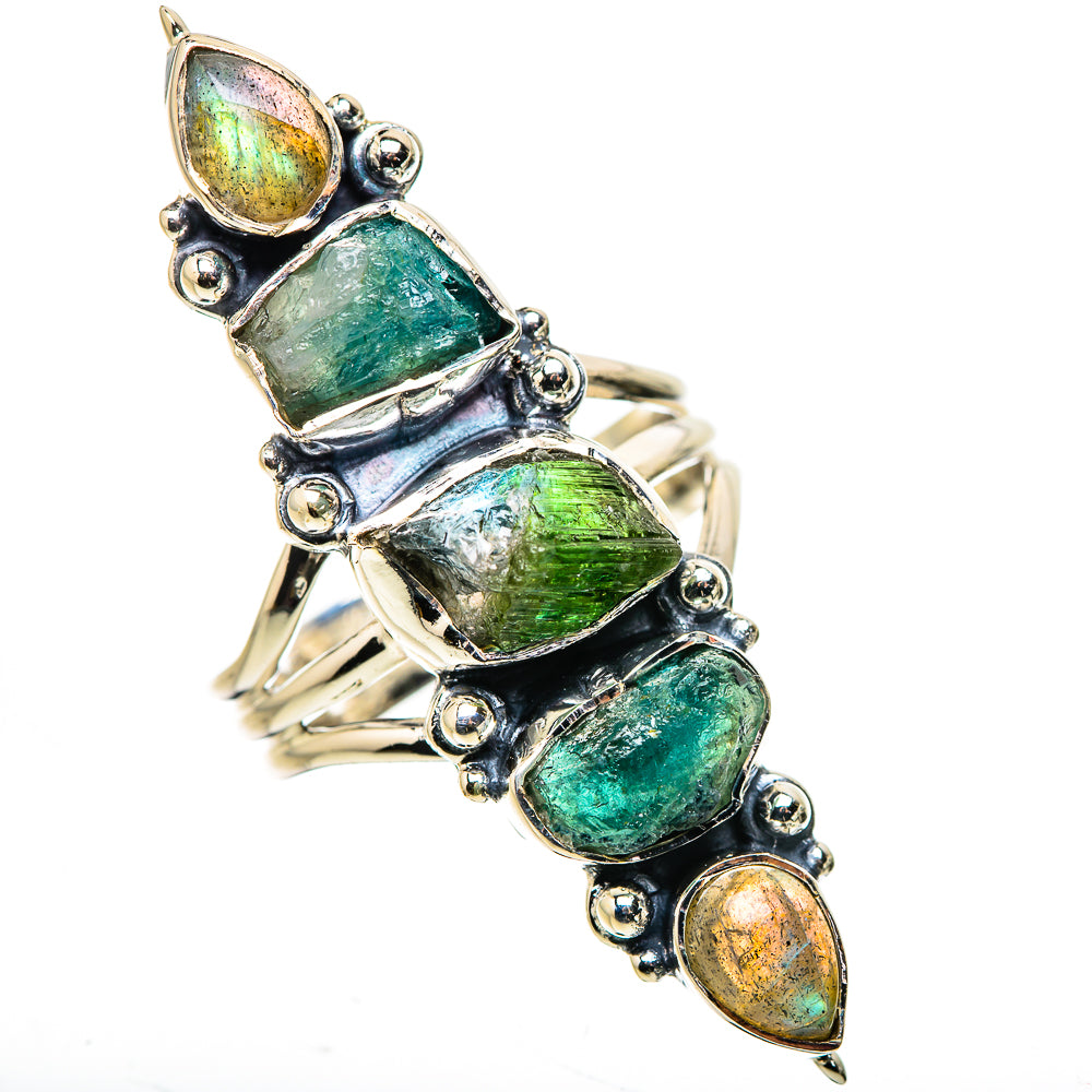 Green Tourmaline Rings handcrafted by Ana Silver Co - RING133749 - Photo 2