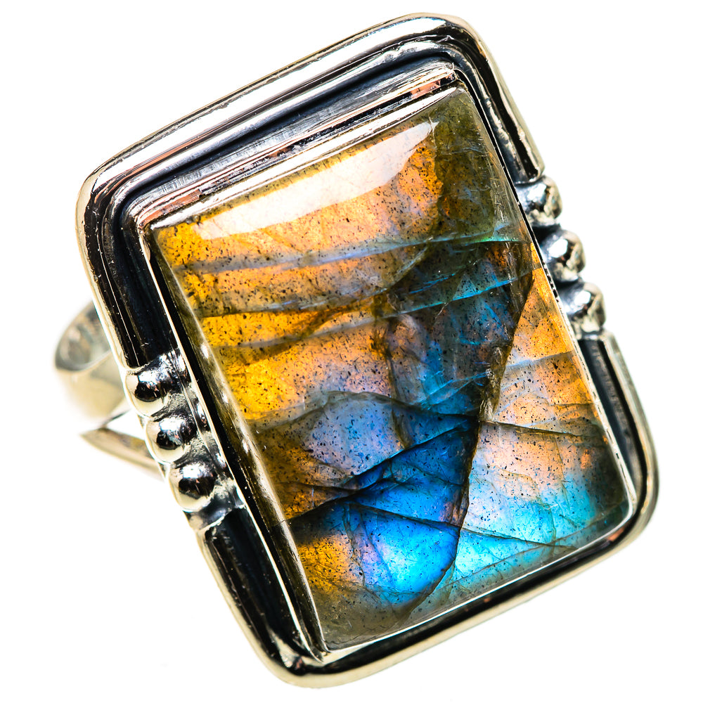 Labradorite Rings handcrafted by Ana Silver Co - RING133757 - Photo 2