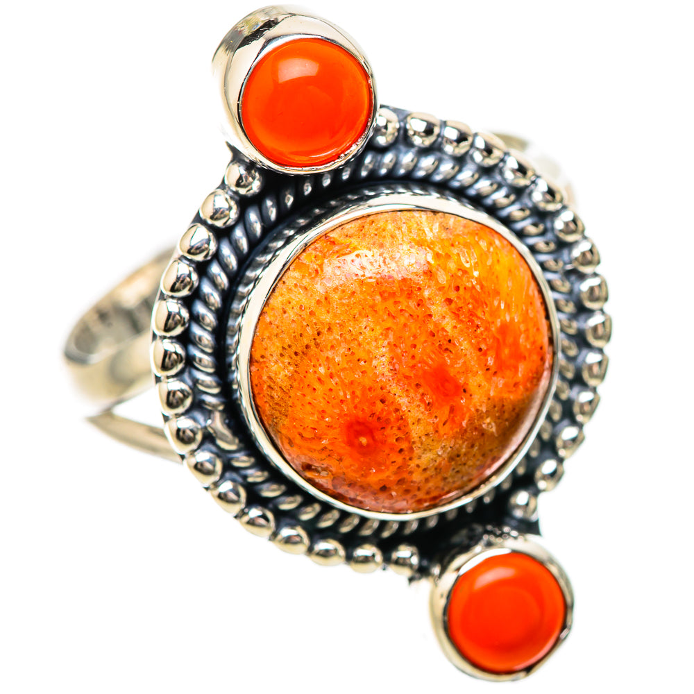 Sponge Coral Rings handcrafted by Ana Silver Co - RING133771 - Photo 2