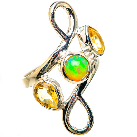 Ethiopian Opal Rings handcrafted by Ana Silver Co - RING133789 - Photo 2