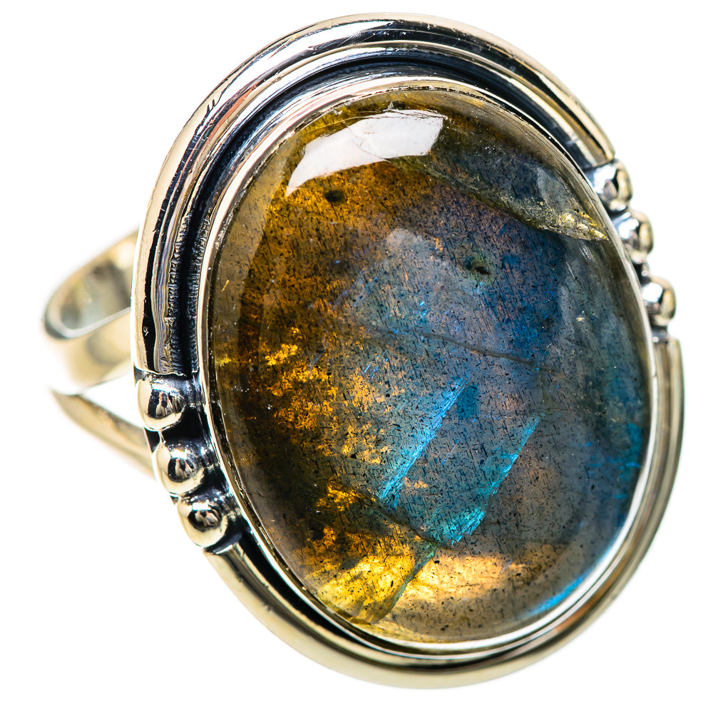 Labradorite Rings handcrafted by Ana Silver Co - RING133792 - Photo 2