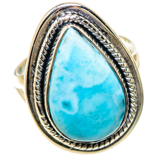 Larimar Rings handcrafted by Ana Silver Co - RING133795 - Photo 2