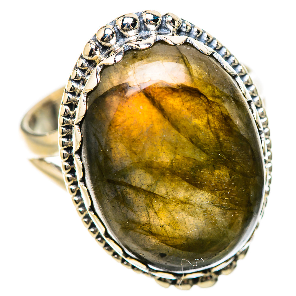 Labradorite Rings handcrafted by Ana Silver Co - RING133801 - Photo 2