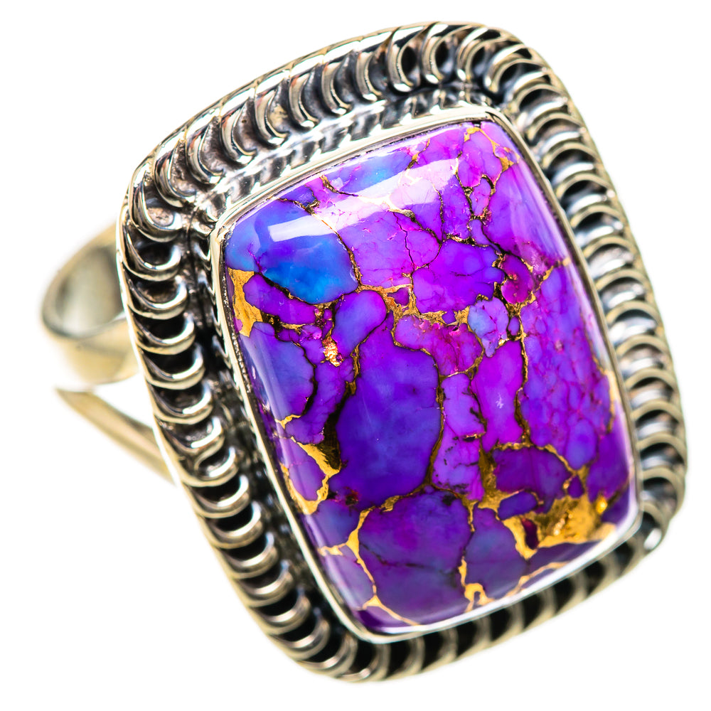 Purple Copper Composite Turquoise Rings handcrafted by Ana Silver Co - RING133808 - Photo 2