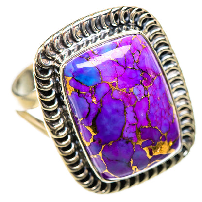 Purple Copper Composite Turquoise Rings handcrafted by Ana Silver Co - RING133808 - Photo 2