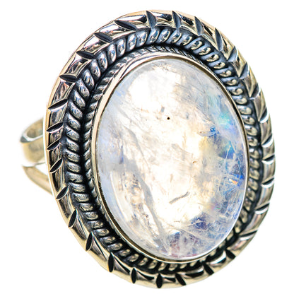 Rainbow Moonstone Rings handcrafted by Ana Silver Co - RING133814 - Photo 2