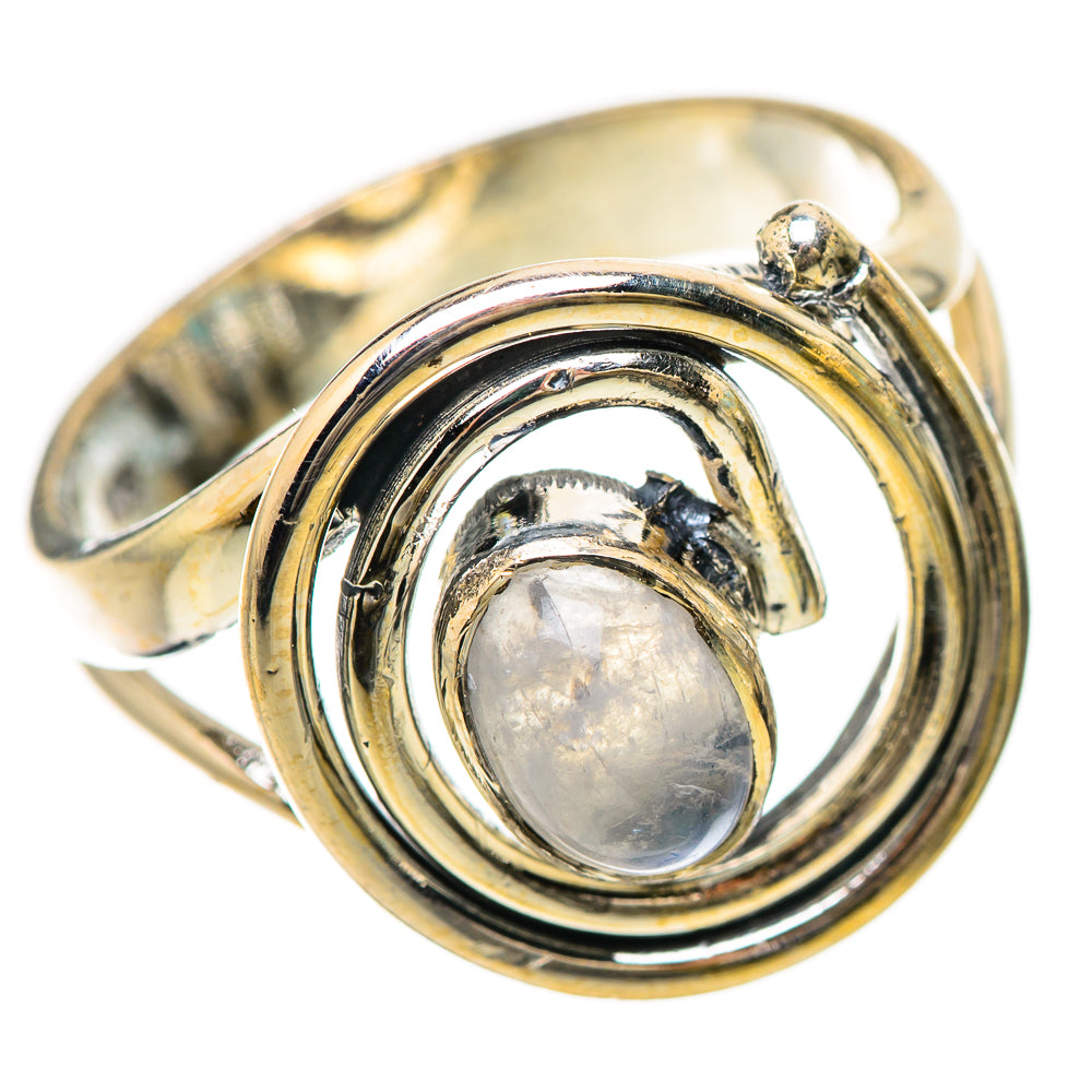 Rainbow Moonstone Rings handcrafted by Ana Silver Co - RING133815 - Photo 2