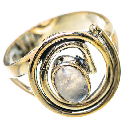 Rainbow Moonstone Rings handcrafted by Ana Silver Co - RING133815 - Photo 2