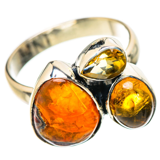 Mexican Fire Opal Rings handcrafted by Ana Silver Co - RING133820 - Photo 2