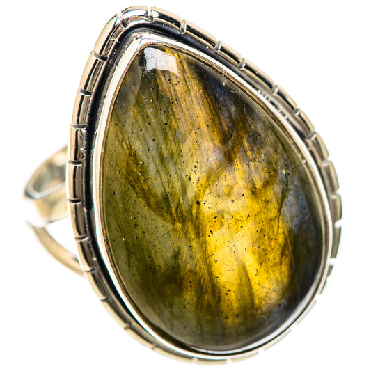 Labradorite Rings handcrafted by Ana Silver Co - RING133822 - Photo 2