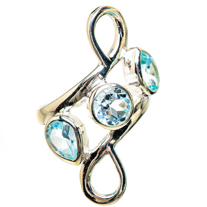 Blue Topaz Rings handcrafted by Ana Silver Co - RING133823 - Photo 2