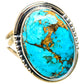 Blue Copper Composite Turquoise Rings handcrafted by Ana Silver Co - RING133827 - Photo 2