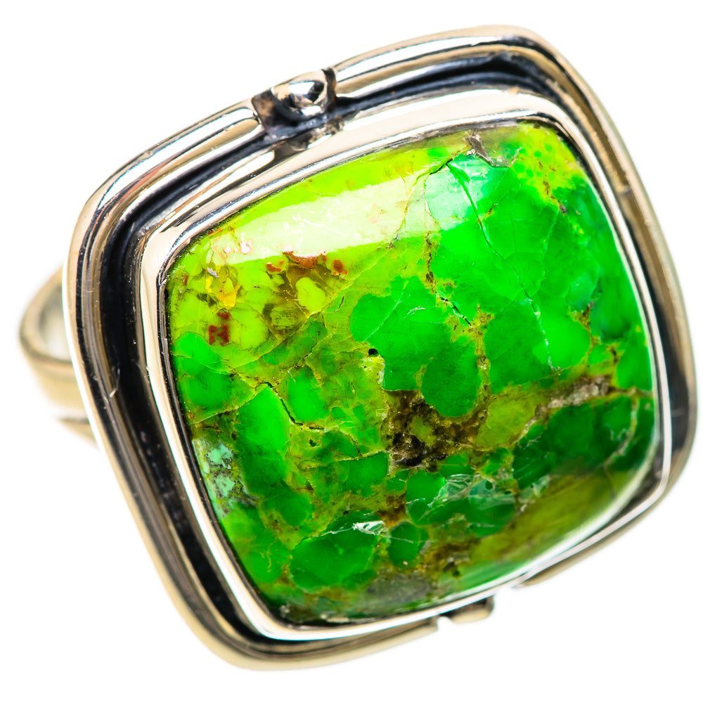 Green Copper Composite Turquoise Rings handcrafted by Ana Silver Co - RING133831 - Photo 2