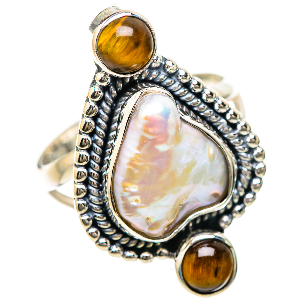 Mother Of Pearl Rings handcrafted by Ana Silver Co - RING133843 - Photo 2