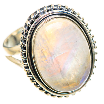 Rainbow Moonstone Rings handcrafted by Ana Silver Co - RING133844 - Photo 2