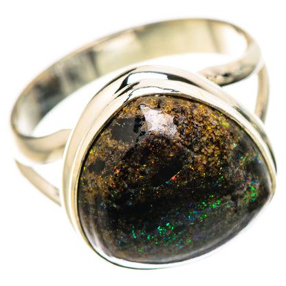 Andamooka Opal Rings handcrafted by Ana Silver Co - RING133845 - Photo 2