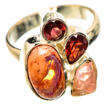 Mexican Fire Opal Rings handcrafted by Ana Silver Co - RING133848 - Photo 2