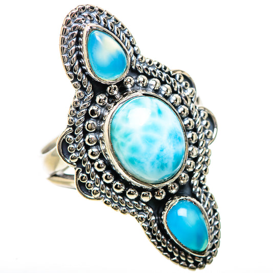 Larimar Rings handcrafted by Ana Silver Co - RING133852 - Photo 2