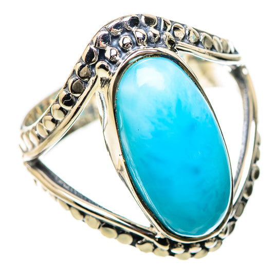 Larimar Rings handcrafted by Ana Silver Co - RING133854 - Photo 2