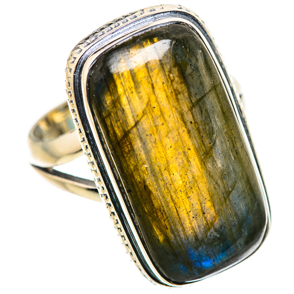 Labradorite Rings handcrafted by Ana Silver Co - RING133855 - Photo 2