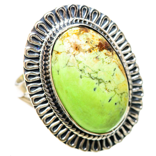 Lemon Chrysoprase Rings handcrafted by Ana Silver Co - RING133864 - Photo 2