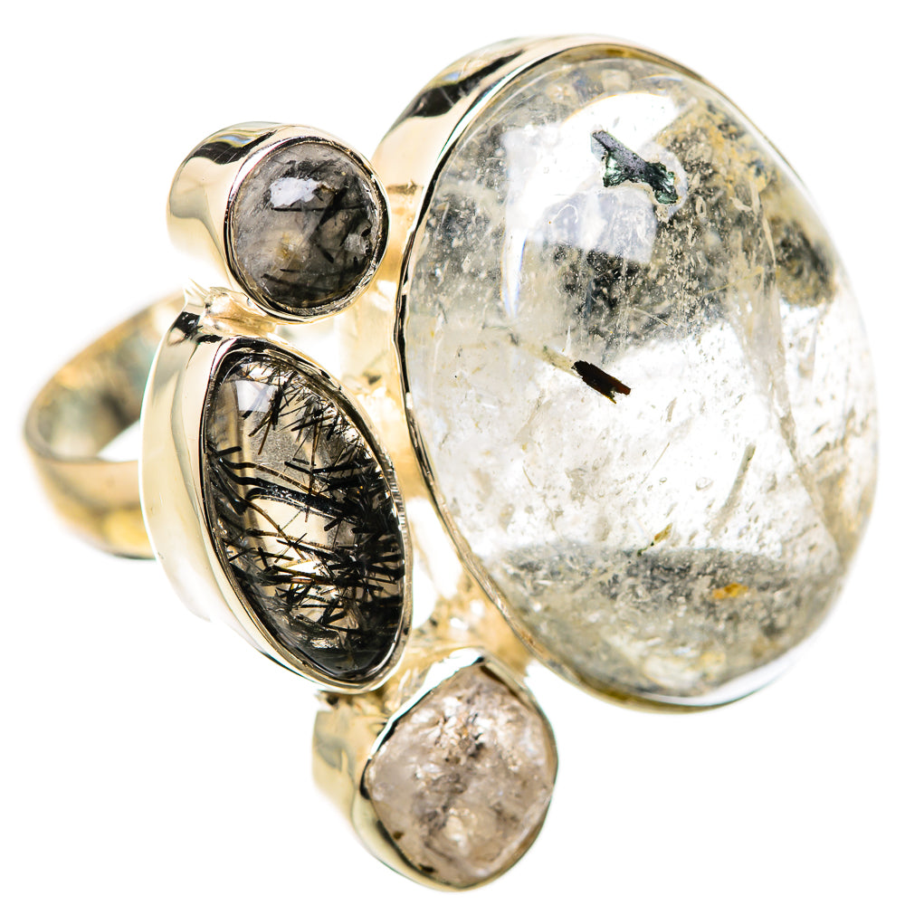 Tourmalinated Quartz Rings handcrafted by Ana Silver Co - RING133876 - Photo 2