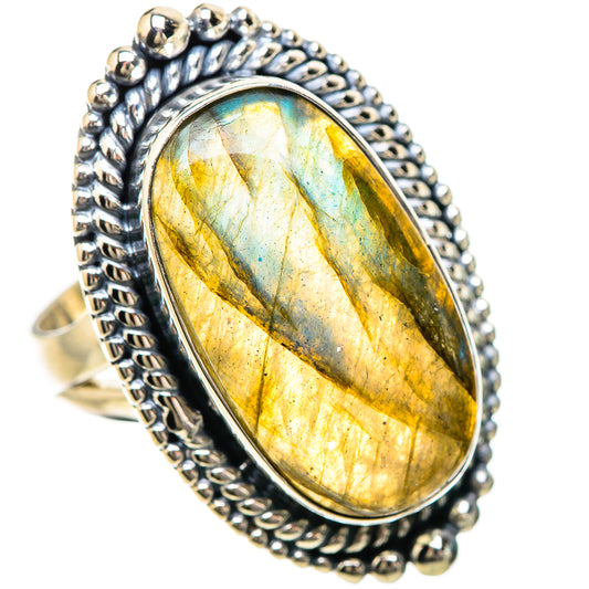 Labradorite Rings handcrafted by Ana Silver Co - RING133887 - Photo 2