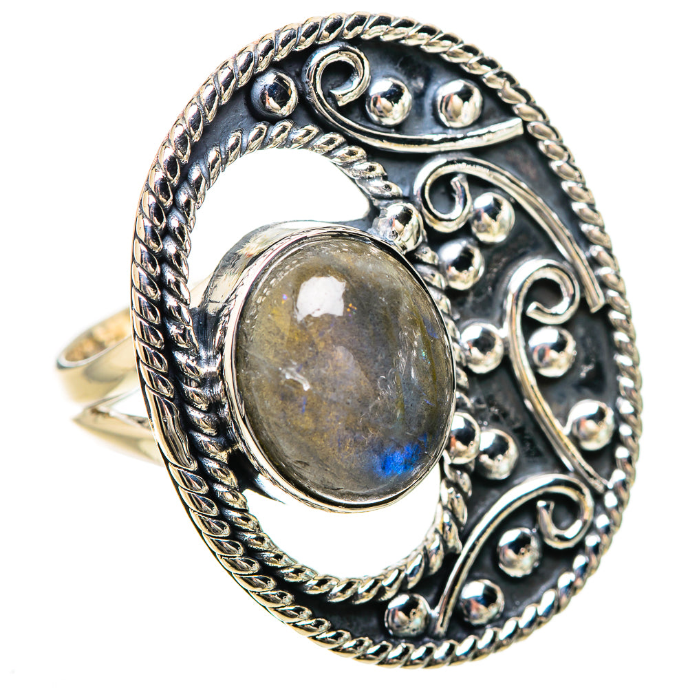 Labradorite Rings handcrafted by Ana Silver Co - RING133888 - Photo 2