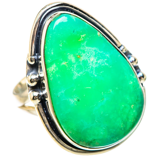 Chrysoprase Rings handcrafted by Ana Silver Co - RING133895 - Photo 2