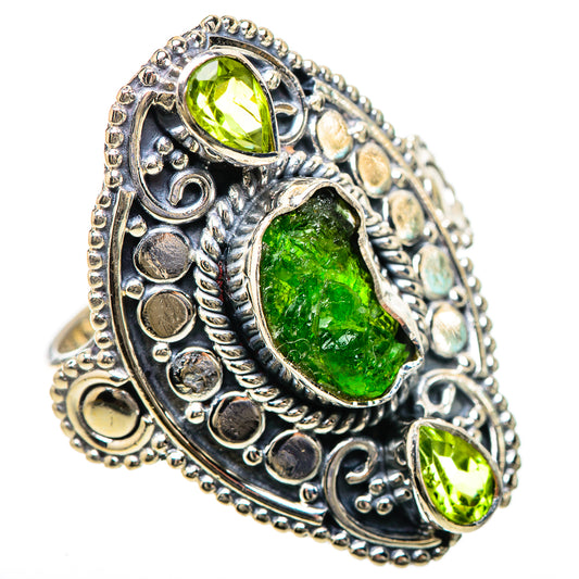 Chrome Diopside Rings handcrafted by Ana Silver Co - RING133897 - Photo 2